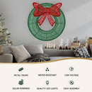 0.6M Christmas Lights 50 LED Motif Solar Wreath Xmas Decorations Jingle Jollys - RnR Galore