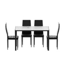 1 Artiss Dining Table and 4 Chairs Set Marble Effect - RnR Galore