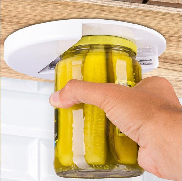 1 pc Jar Opener Round can opener Kitchen cabinet bottom lid can opener table bottom can opener - RnR Galore