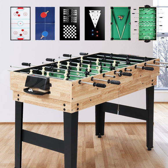 10 - in - 1 Games Table Soccer Foosball Pool Table Tennis Air Hockey Chess Cards - RnR Galore