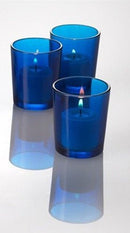 10 Pack Blue Glass Votive Tealight Candle Holders House Party Centerpiece Xmas Wedding Decor Glass Candlestick Party Decorations Bridal Baby Shower Event - RnR Galore