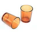 10 Pack Orange Glass Votive Tealight Candle Holders House Party Centerpiece Xmas Wedding Decor Glass Candlestick Party Decorations Bridal Baby Shower Event - RnR Galore