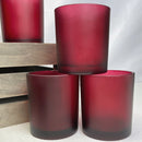 10 Pack Red Frosted Glass Votive Tealight Candle Holders Valentines Day Xmas Wedding Decor Glass Candlestick Party Decorations Bridal Baby Shower Event - RnR Galore