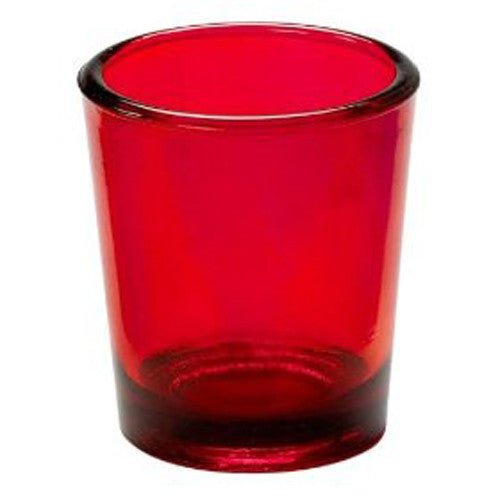 10 Pack Red Glass Votive Tealight Candle Holders House Party Centerpiece Xmas Wedding Decor Glass Candlestick Party Decorations Bridal Valentines Event - RnR Galore