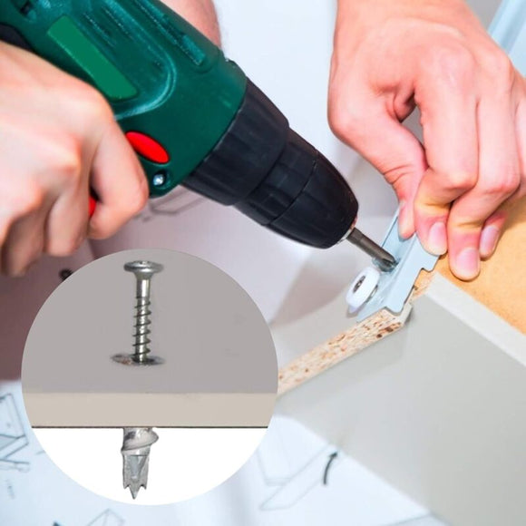 100 pcs Zinc Alloy Expansion Screw Set Combination 50 pcs Screws And 50 pcs Anchors - Metal Self - Drilling - For - RnR Galore