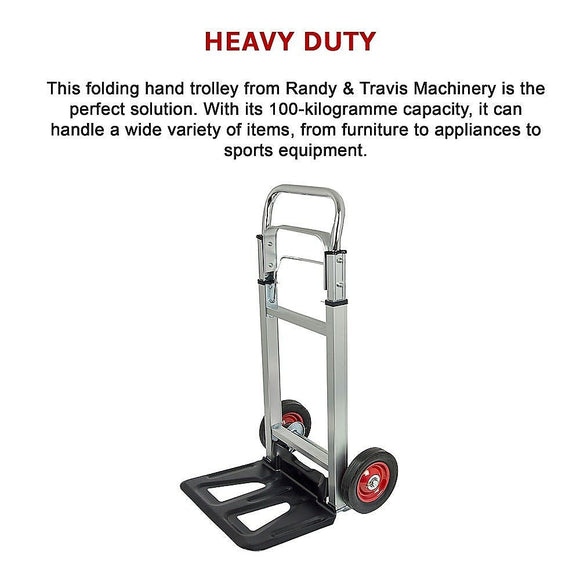 100kg Trolley Folding Hand Truck Sack Barrow - RnR Galore