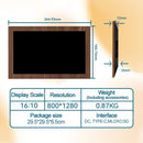 10.1 Inch Digital Picture Frame - 1280 * 800 HD WiFi Enabled with Load from Phone Capability, 32GB Memory Touch Screen Photo Display Brown - RnR Galore