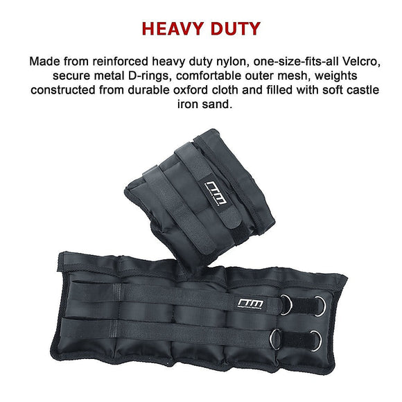 10kg Adjustable Ankle/Wrist Weight Straps - RnR Galore
