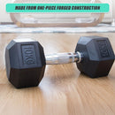 10KG Commercial Rubber Hex Dumbbell Gym Weight - RnR Galore