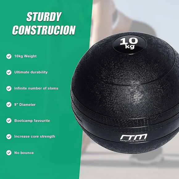 10kg Slam Ball No Bounce Crossfit Fitness MMA Boxing BootCamp - RnR Galore