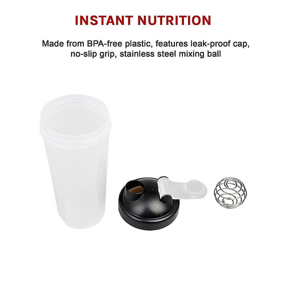10x 700ml Protein Shaker Bottles – Gym Supplement Blender Mixer Shake Cups - RnR Galore