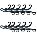 10x Socks Hangers Plastic Sock Hook Retail Display Front Hang Bulk - Black - RnR Galore