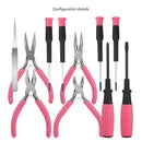 11 - Piece Precision Craft & Jewelry Making Tool Kit with Portable Case - Pliers, Screwdrivers & Tweezers for DIY Projects(green) - RnR Galore
