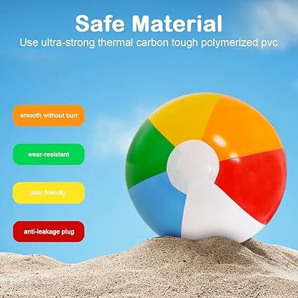 12'' Beach Ball for Kids: 14 Pack Beach Balls Bulk Inflatable Pool - Beach Balls Bulk Hawaiian Tropical Theme Christmas Party Decorations Favors Supplies - RnR Galore