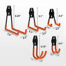 12 - Pack Wall Mount Garage Hooks Tool Storage Workshop Organiser Heavy Duty Steel - RnR Galore