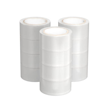 12 Rolls Packing Packaging Tape Sticky Clear Sealing Tapes Transparent 48mmx75m - RnR Galore