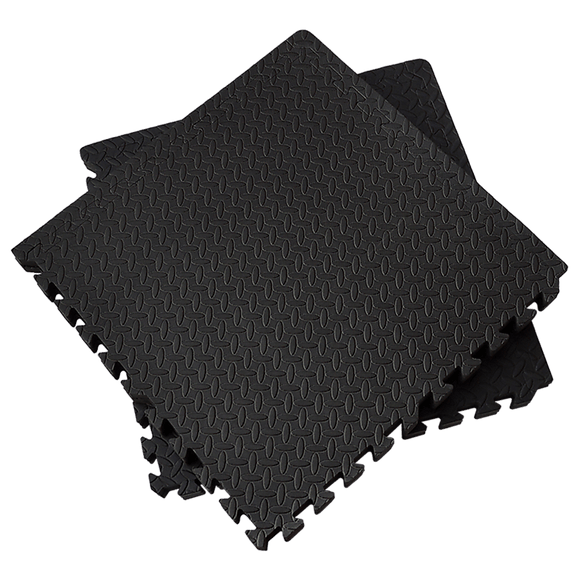 12 Tiles EVA Rubber Foam Gym Mat 60x60cm – 2.5cm Thick Fitness Flooring Set - RnR Galore
