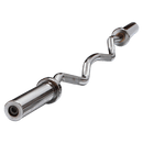 120cm Chrome Olympic EZ Curl Bar – Weightlifting Barbell for Home Gym Training - RnR Galore