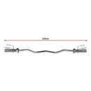 120cm Chrome Olympic EZ Curl Bar – Weightlifting Barbell for Home Gym Training - RnR Galore