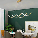 120cm Modern Minimalist Titanium Gold Pendant Light Adjustable LED Chandelier - RnR Galore