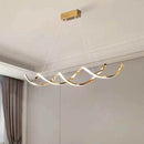 120cm Modern Minimalist Titanium Gold Pendant Light Adjustable LED Chandelier - RnR Galore