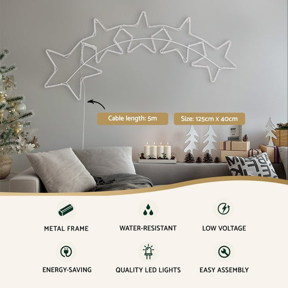 1.25M Christmas Lights Motif 560 LED Rope Light Outdoor Decoration Jingle Jollys - RnR Galore