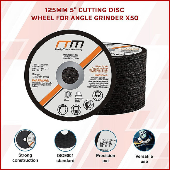 125mm 5" Cutting Disc Wheel for Angle Grinder x50 - RnR Galore