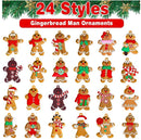 12pcs Christmas Ornaments Cute Snowman Xmas Tree Decorations Santa Claus Plastic Figurines Ornaments with Sugar Cookie House for Christmas Tree Hanging Party DIY Decor 3 Inch Tall - RnR Galore