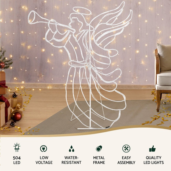 1.44M Christmas Lights Motif 504 LED Rope Light Outdoor Decoration Jingle Jollys - RnR Galore