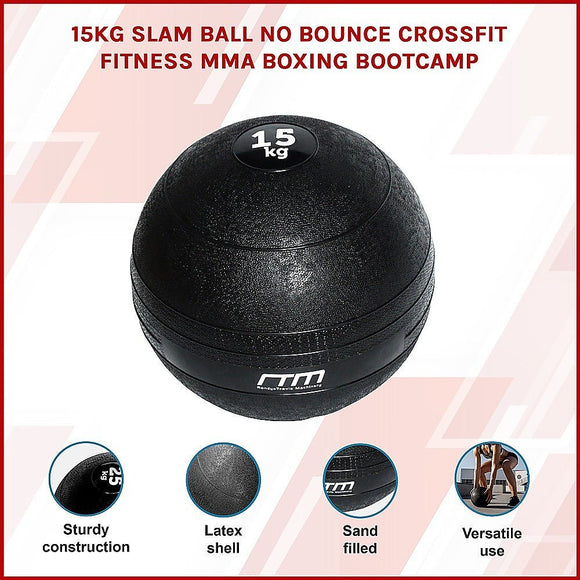 15kg Slam Ball No Bounce Crossfit Fitness MMA Boxing BootCamp - RnR Galore