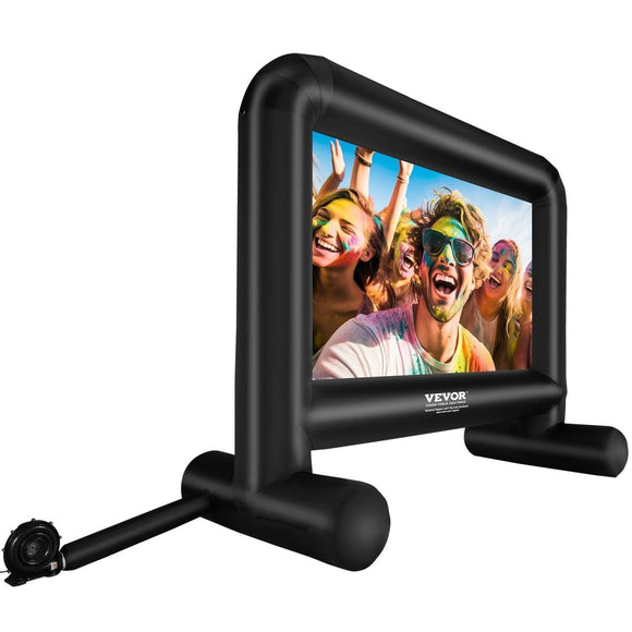 16 FT Inflatable Movie Screen with Blower, Front/Rear Projection for Outdoor Parties, Oxford Fabric - RnR Galore
