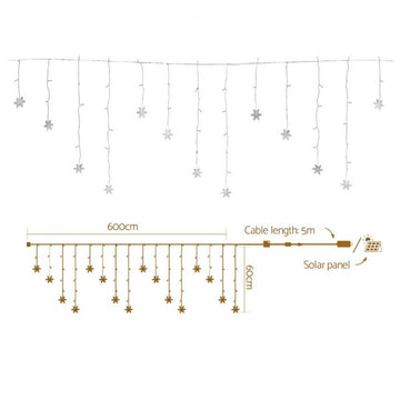 160 LED 6M Christmas Lights Icicle Light Solar Cold Jingle Jollys - RnR Galore