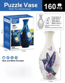 160 PCS Hummingbird 3D Puzzle Vase - DIY Interlocking Flower Vase Kit, Home Decorative and Toy Gift for Mom - RnR Galore
