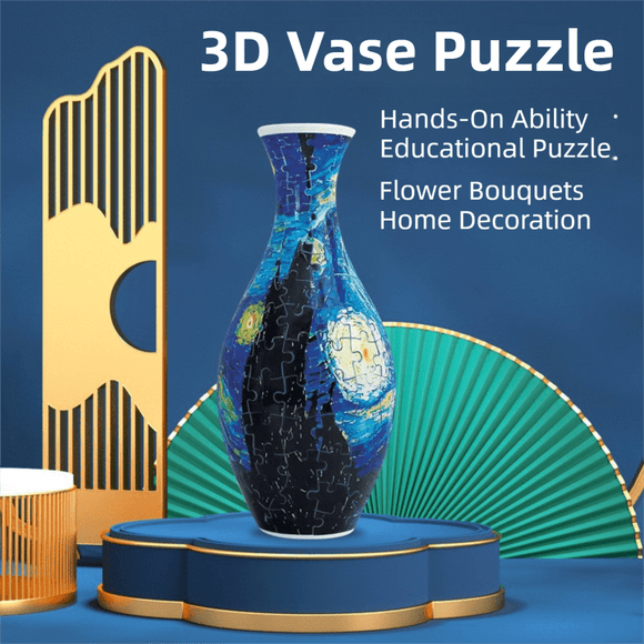 160 PCS Pop Art 3D Puzzle Vase - DIY Interlocking Flower Vase Kit, Home Decorative and Toy Gift for Mom - RnR Galore