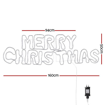 1.6M Christmas Lights Motif 360 LED Rope Light Outdoor Decoration Jingle Jollys - RnR Galore