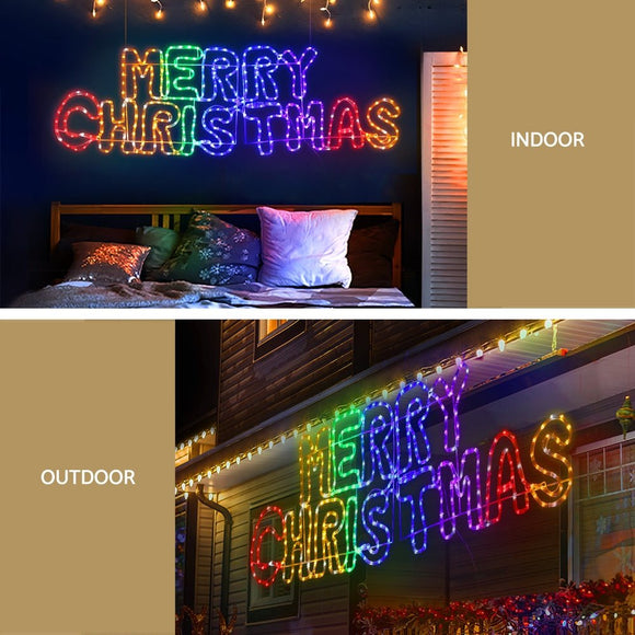 1.6M Christmas Lights Motif 360 LED Rope Light Outdoor Decoration Jingle Jollys - RnR Galore