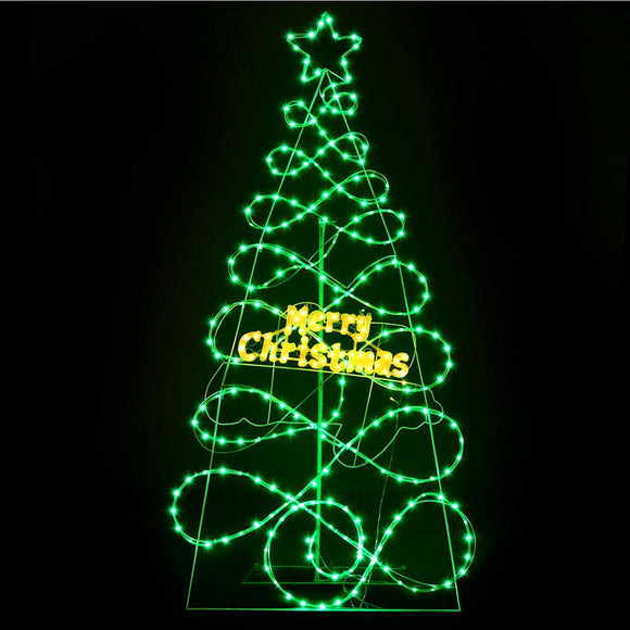 1.7M Christmas Tree 230 LED RGB Motif Lights Jingle Jollys - RnR Galore