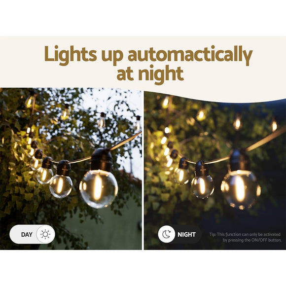 17m Solar Festoon Lights Outdoor LED String Light Christmas Wedding Decor - RnR Galore