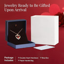 18K Rose Gold Necklaces for Women, 926 Sterling Silver Gifts for Mothers Day, Jewelry for Wife Mom Her Girlfriend, Birthstone Diamond Necklace for Birthday Anniversary, Heart Pendant Jewelry - AUG - RnR Galore