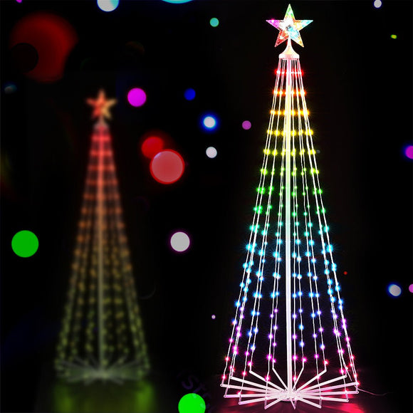 1.8M Christmas Tree 265 LED RGB Fairy Lights Jingle Jollys - RnR Galore