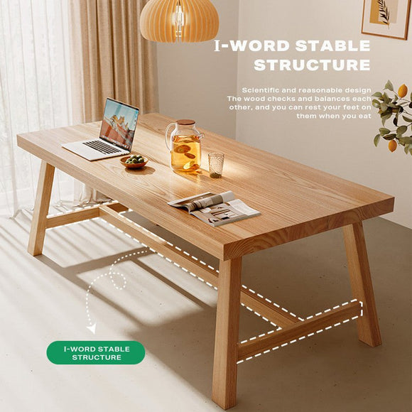 1.8M Solid Wood Dining Table Square Dining Table Dining Table Kitchen Furniture - RnR Galore