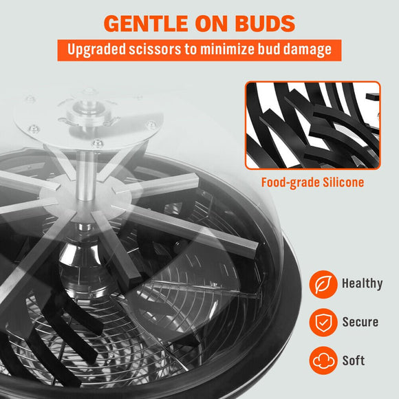 19 inch Bud Leaf Bowl Trimmer Tumble Stainless Steel Blades Twisted Spin Cut - RnR Galore
