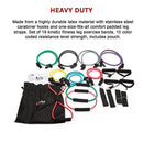 19PC Resistance Exercise Fitness Bands Tubes Kit Yoga Set - RnR Galore