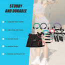 19PC Resistance Exercise Fitness Bands Tubes Kit Yoga Set - RnR Galore