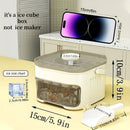 1PC Refrigerator Ice Cube Mold, Manual Press Two - Layer Design, Large Capacity Food - Grade PP Material, Suitable for Refrigerator Ice Making – Essential Kitchen Tool, 50 - Cavity Ice Tray with Container, Practical Household Drink Ice Organizer.WHITE - RnR Galore