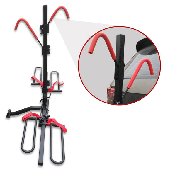 2 Bicycle Bike Rack Rear Car Carrier 2" Hitch Mount Platform Foldable - RnR Galore