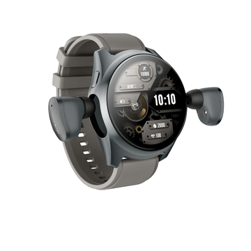 2 - in - 1 Smartwatch /Earphones & Charging Dock | 4GB MP3, Health Tracker | Titanium Grey | World’s First Patented - RnR Galore