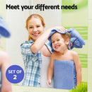 2 Pack Bath Sheets Set Cotton Extra Large Towel Blue - RnR Galore