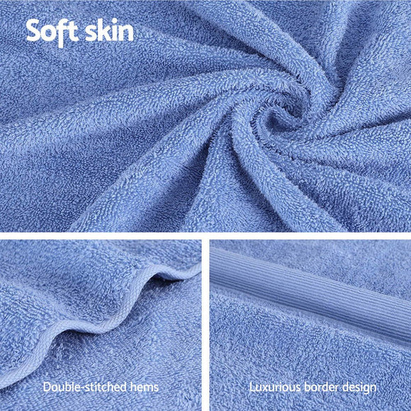 2 Pack Bath Sheets Set Cotton Extra Large Towel Blue - RnR Galore