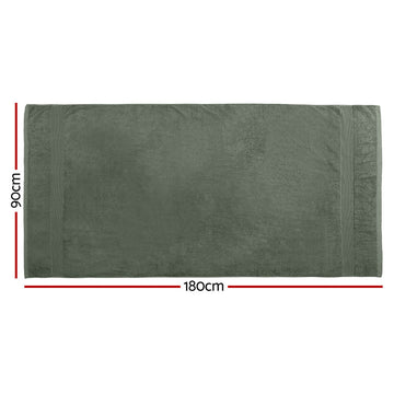 2 Pack Bath Sheets Set Cotton Extra Large Towel Green - RnR Galore